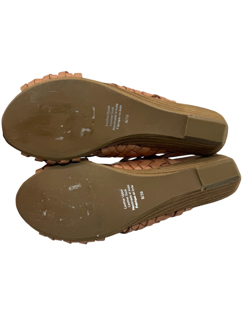 Jeffrey Campbell Celano Huarache Sandals Size 8 Brown Leather Woven Slingback - Picture 8 of 11